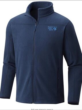 Mountain Hardwear Mens Fleece‎ Jacket Blue Full Zip Lightweight
